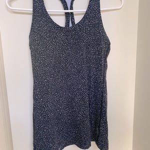 Lululemon Black with White spots Work out Tank!
